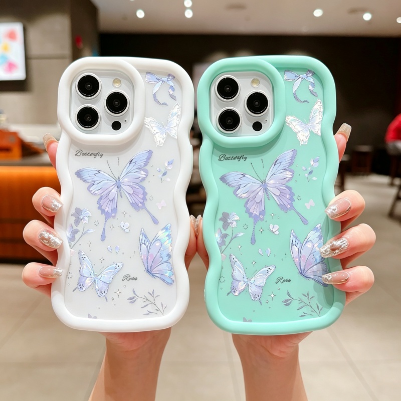 Oppo Reno 12 - Silver Butterfly Candy Color Phone Case