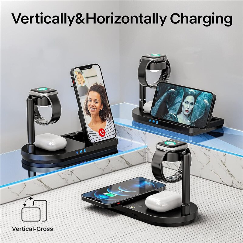 Foldable 3-in-1 Wireless Charg - Wireless Charger Watch ulasan dan harga