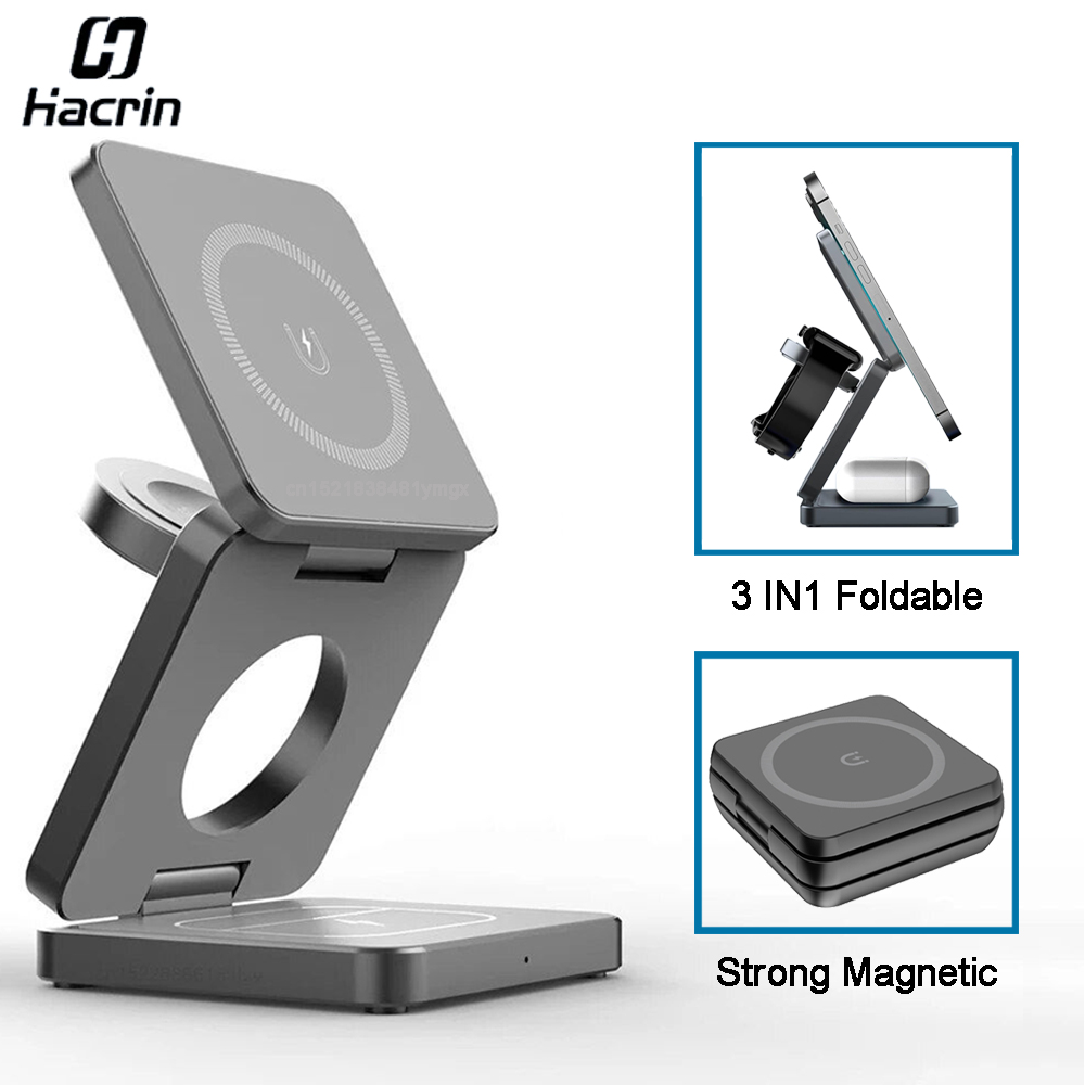 Wireless Charger 3 in 1 Foldab - Wireless Charger Watch ulasan dan harga