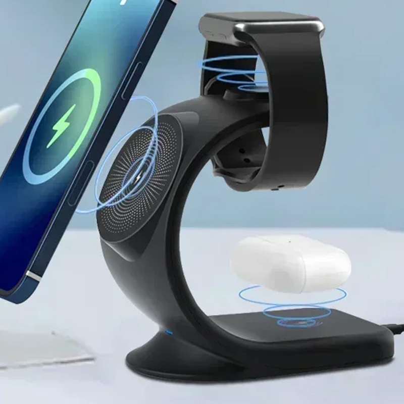 Magnetic Wireless Charger 3 in - Wireless Charger Watch ulasan dan harga