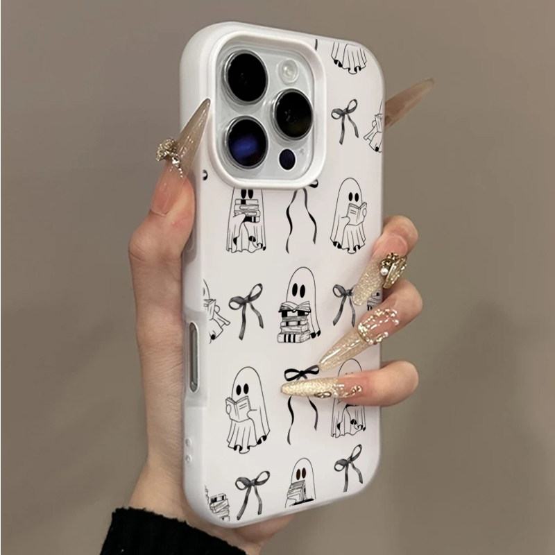 Cute Halloween Book Ghost Bow  - Apple Iphone 15 ulasan dan harga