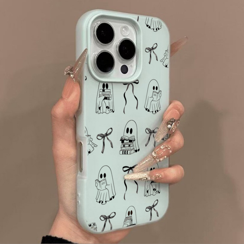 Cute Halloween Book Ghost Bow  - Apple Iphone 15 ulasan dan harga
