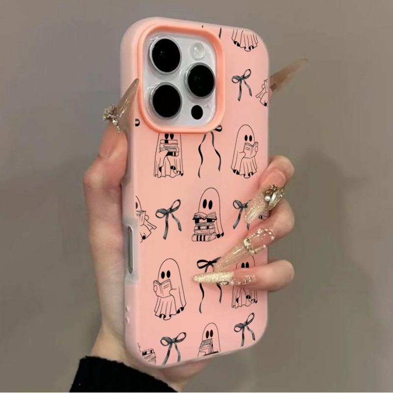 Cute Halloween Book Ghost Bow  - Apple Iphone 15 ulasan dan harga