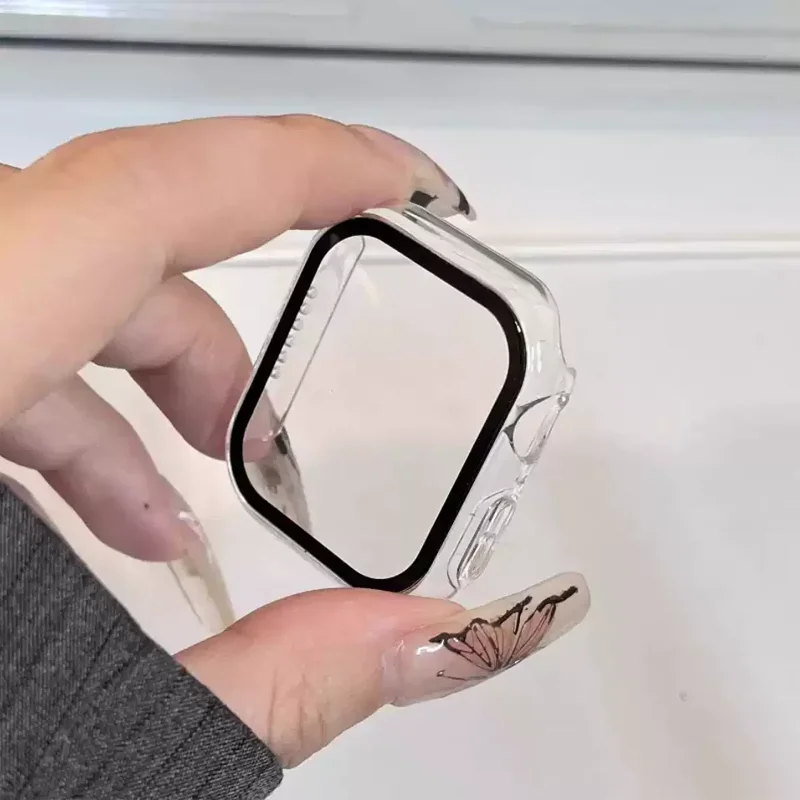 Glass + Case for Apple Watch 4 - Smartwatch Band Accessories ulasan dan harga