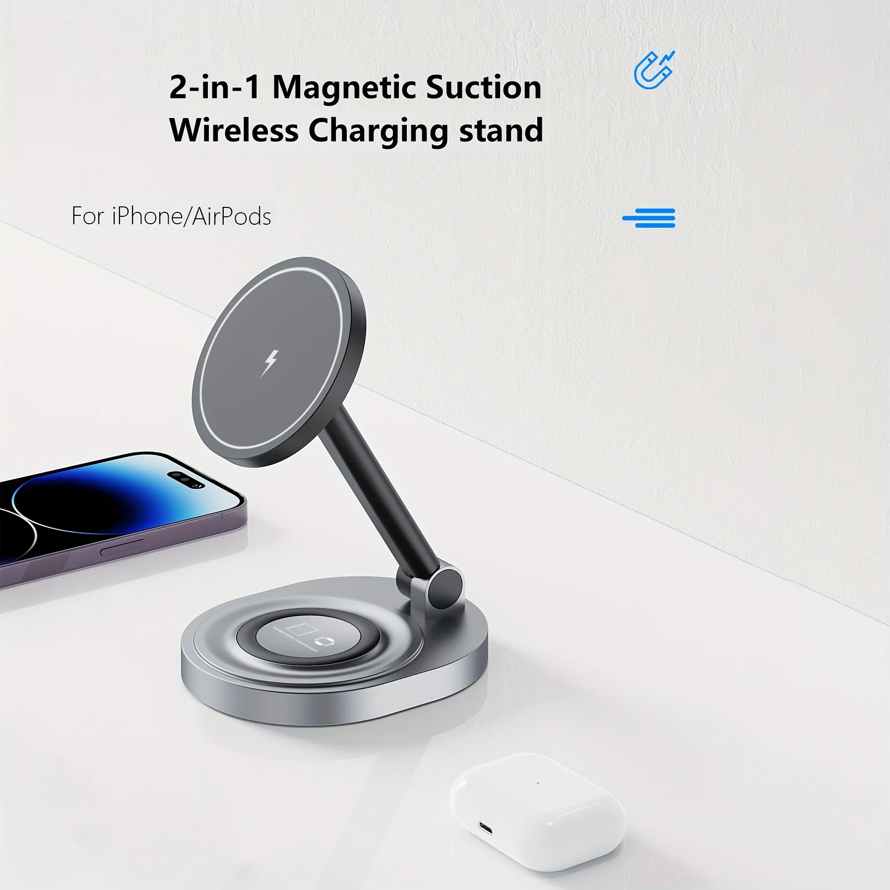 2 In 1 Magnetic Wireless Charg - Wireless Charger Watch ulasan dan harga