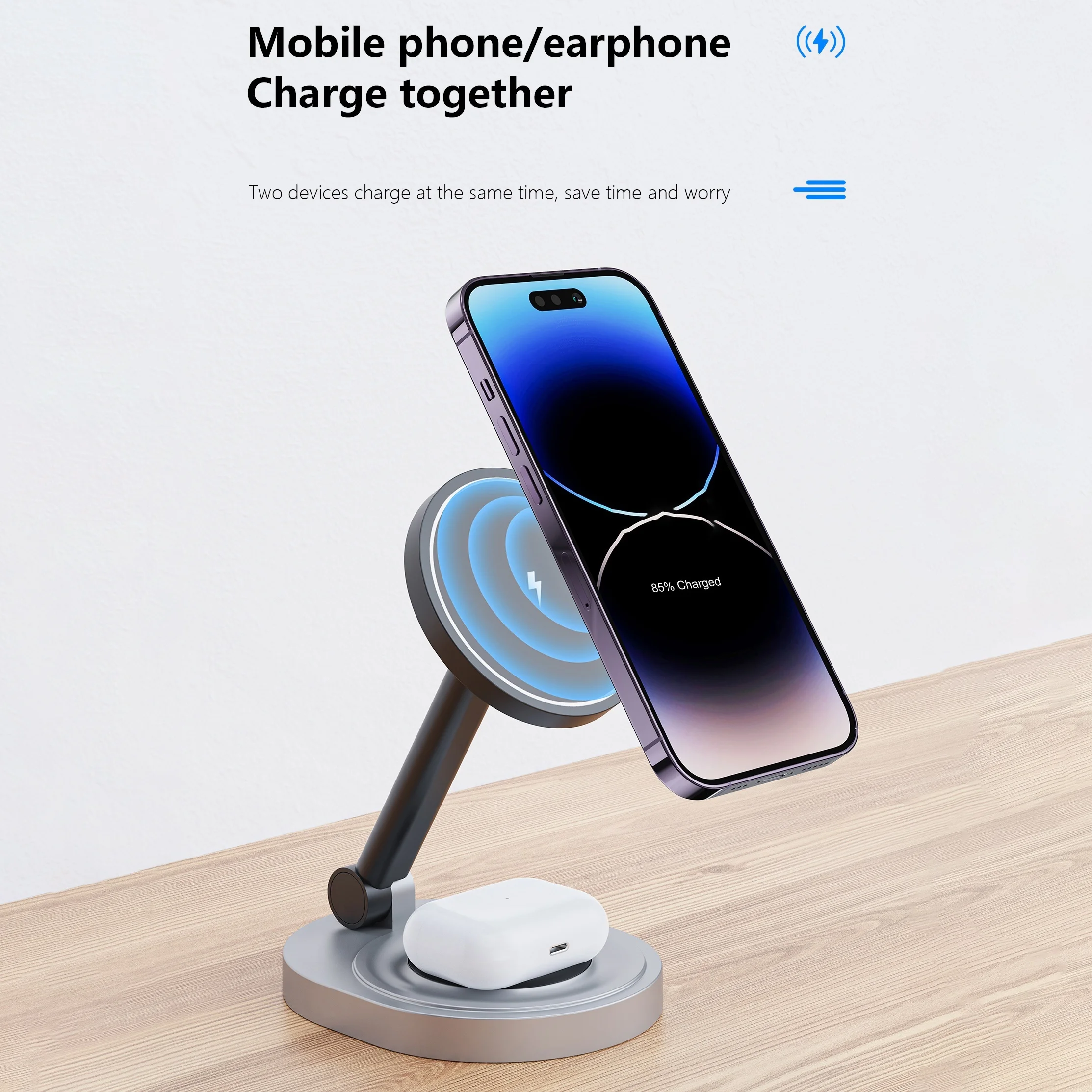 2 In 1 Magnetic Wireless Charg - Wireless Charger Watch ulasan dan harga