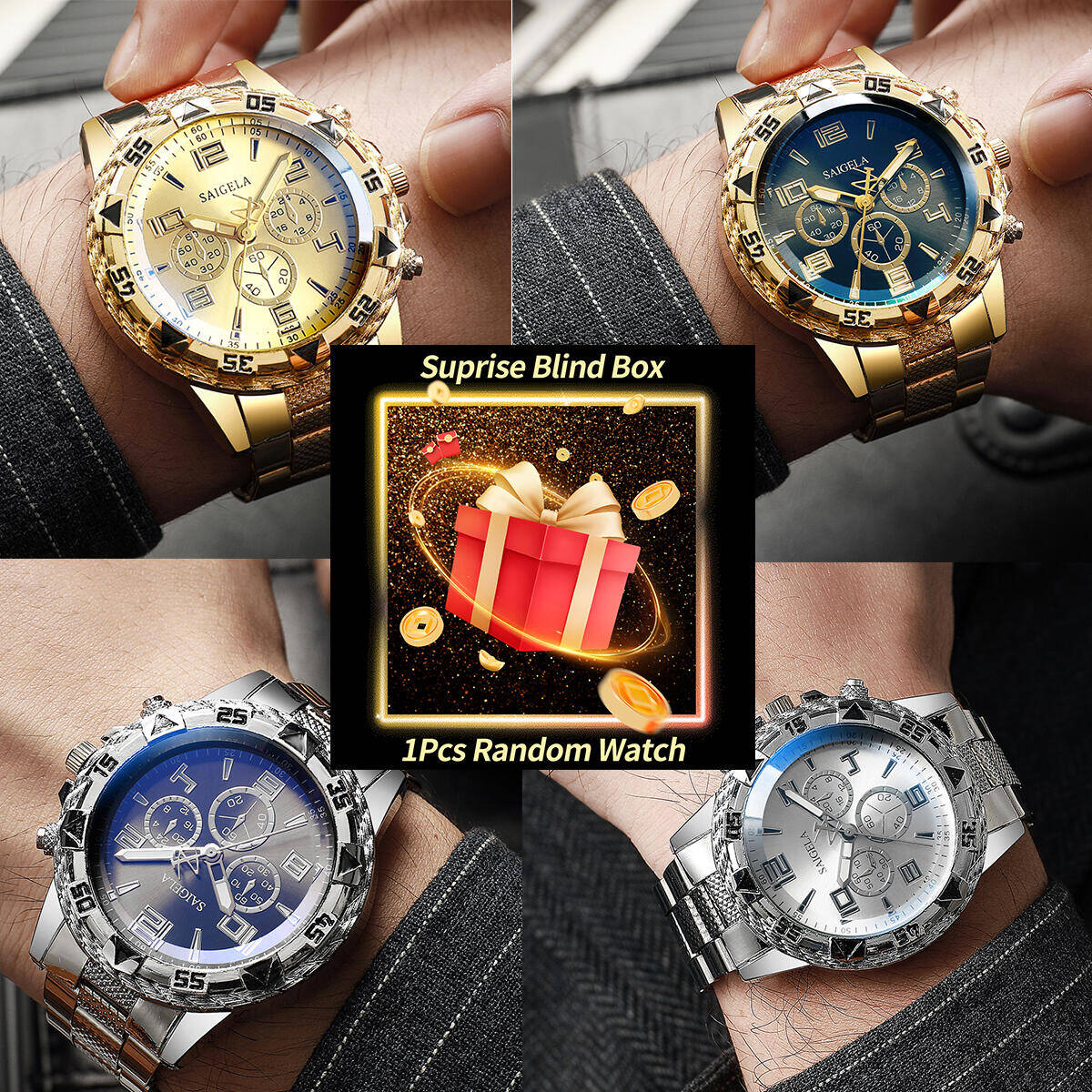 1PC Surprise Mystery Watch Bli - Accessories With Watch ulasan dan harga