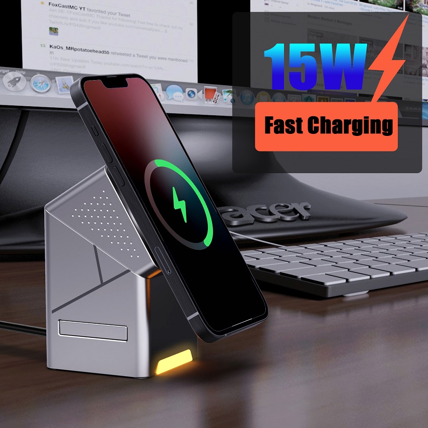 3 in 1 Magnetic Wireless Charg - Wireless Charger Watch ulasan dan harga